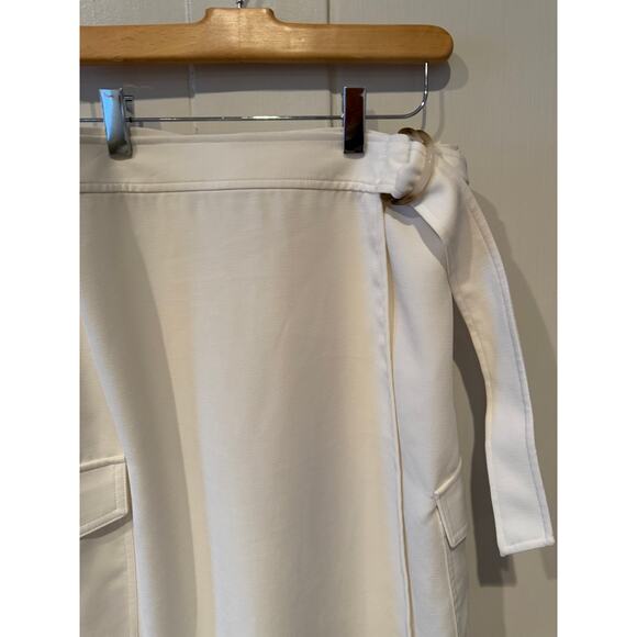 House of Harlow 1960 Revolve Wrap Cargo Midi Skirt Cream S - Picture 2 of 5